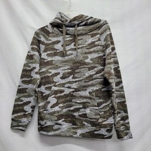 Derek Heart Sweater Camouflage Women Size Medium